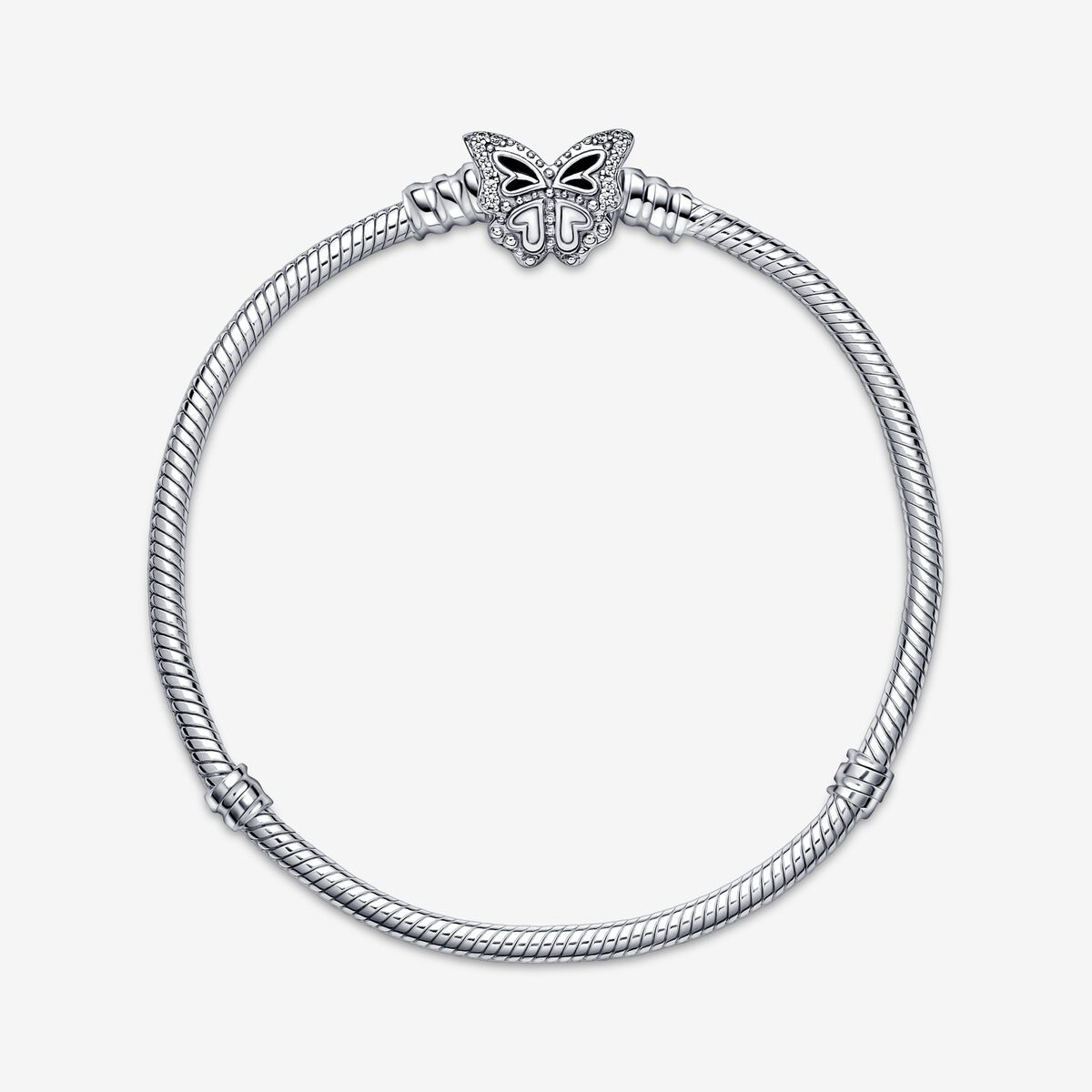 Butterfly Clasp Snake Chain Bracelet - Image 3