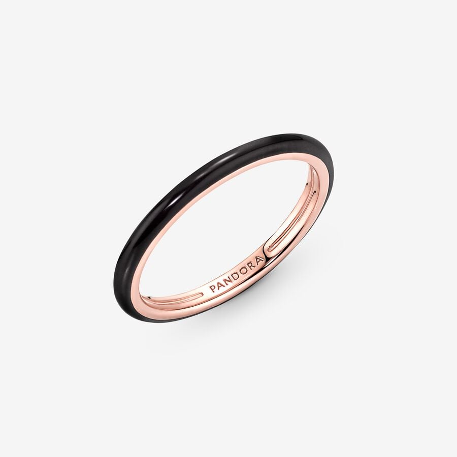 ME Black Enamel Ring - Image 3