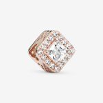 Square Sparkle Halo Charm