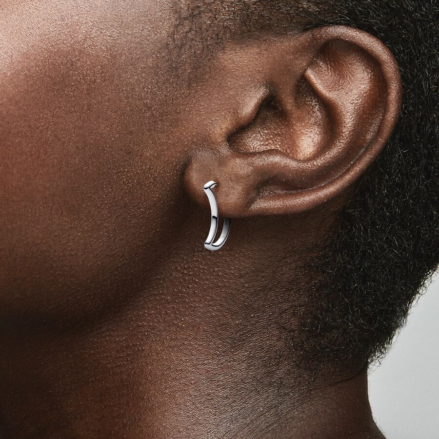 Moon Hoop Earrings - Image 2
