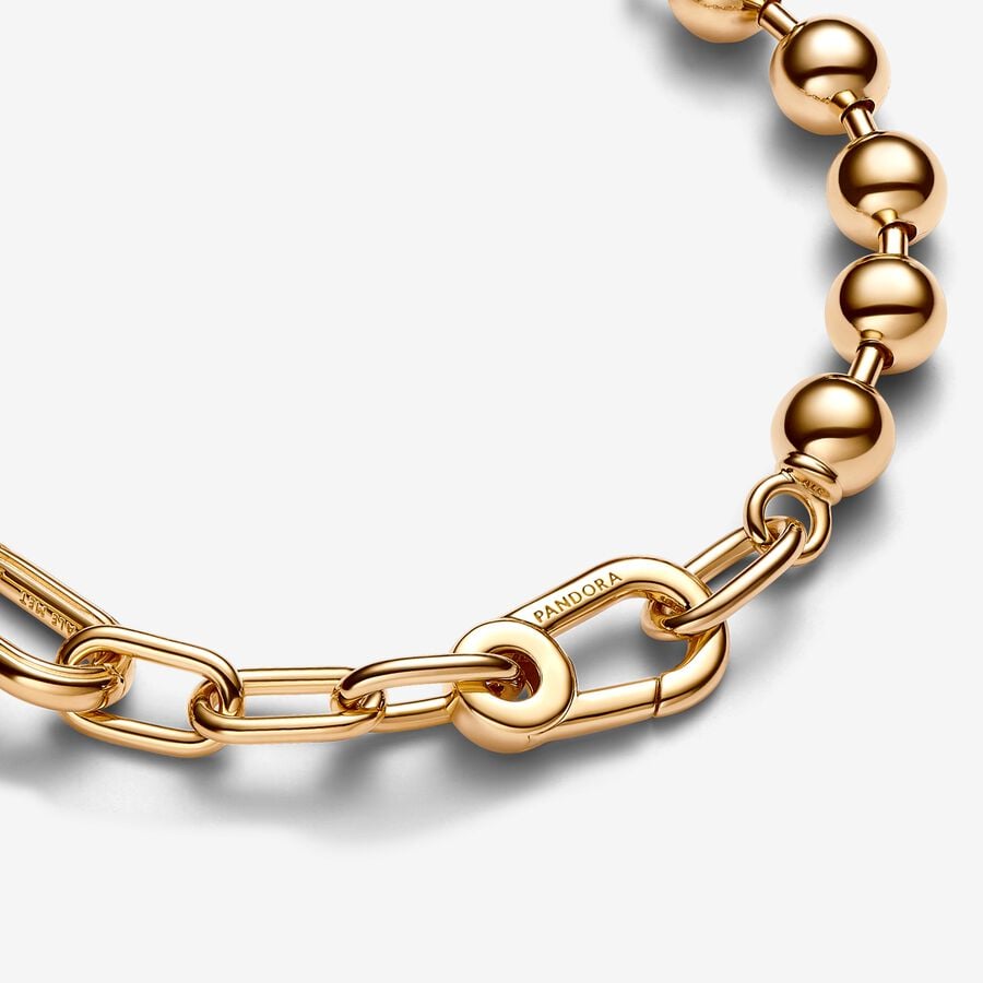 ME Metal Bead & Link Chain Bracelet - Image 5