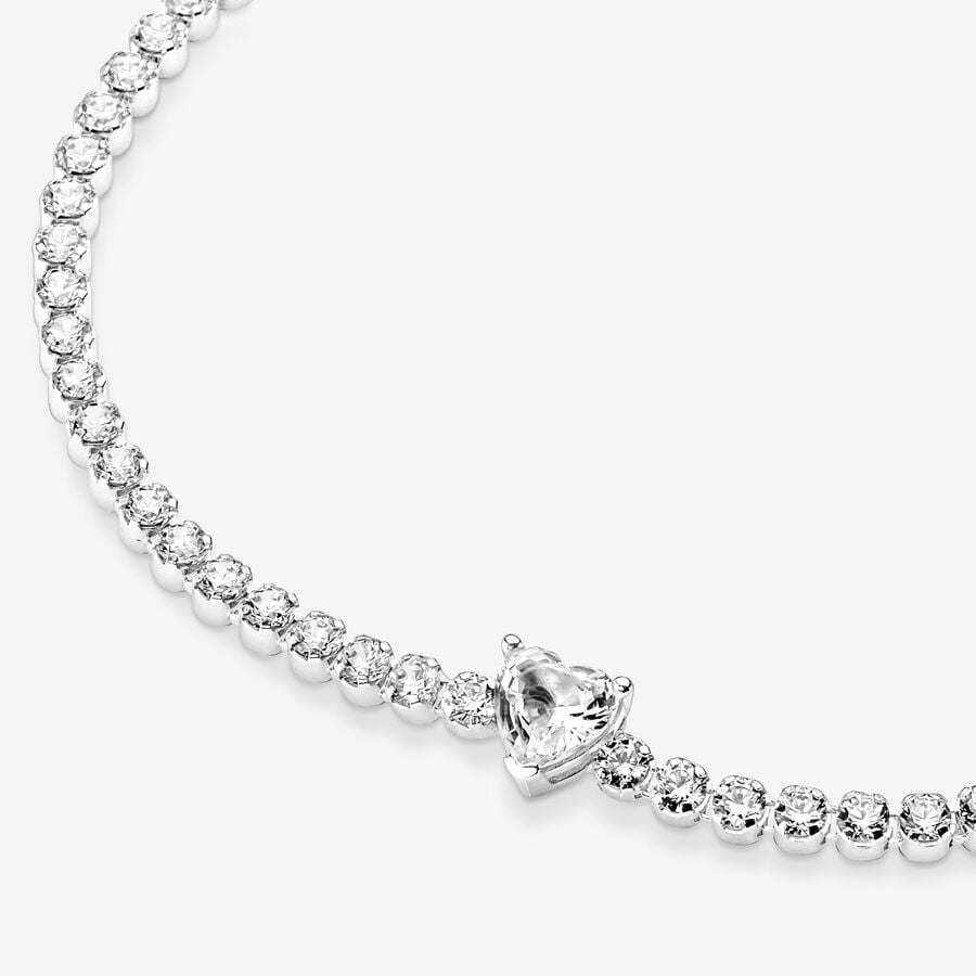 Sparkling Heart Tennis Bracelet - Image 4