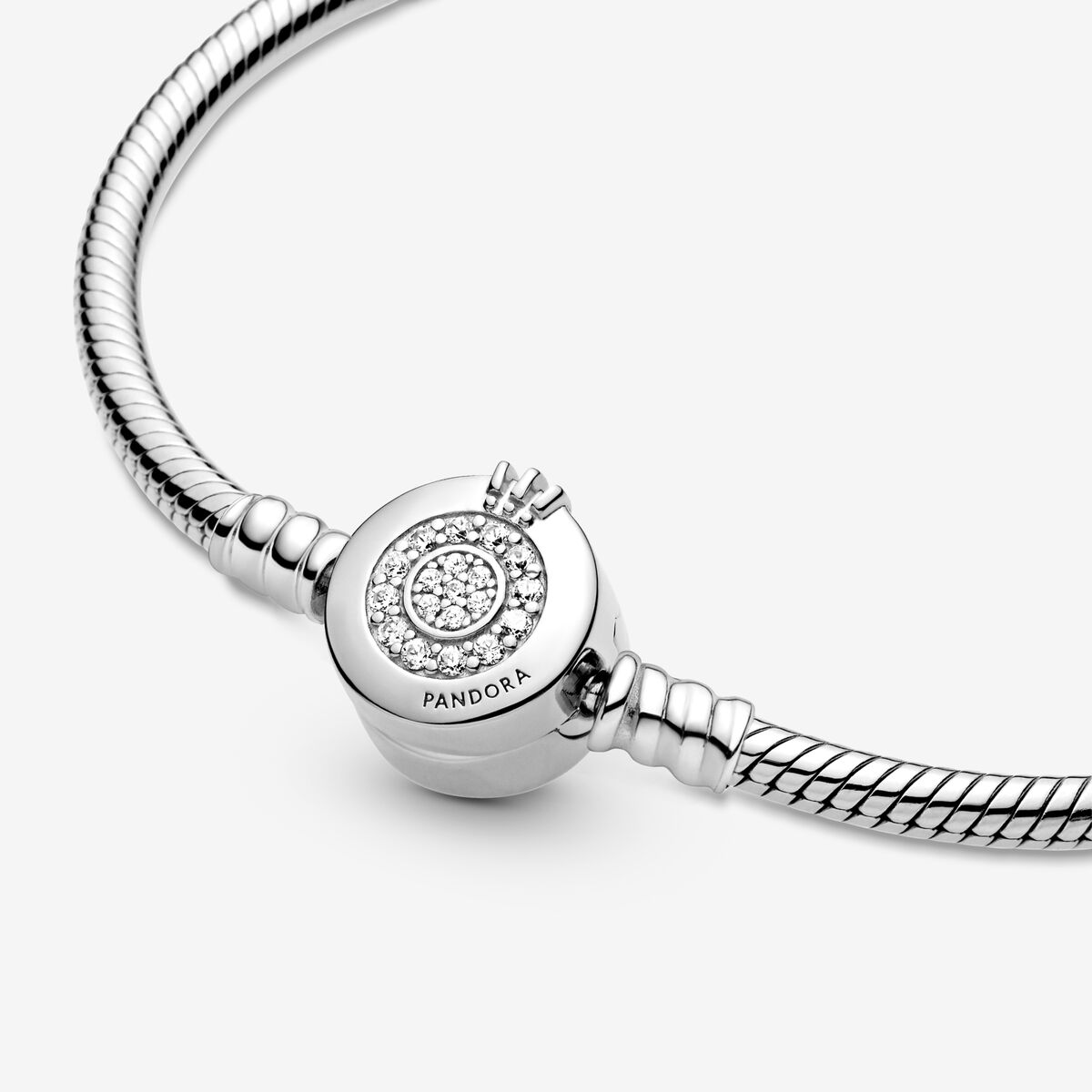 Sterling Silver with Crown O Clasp Bracelet - Image 4