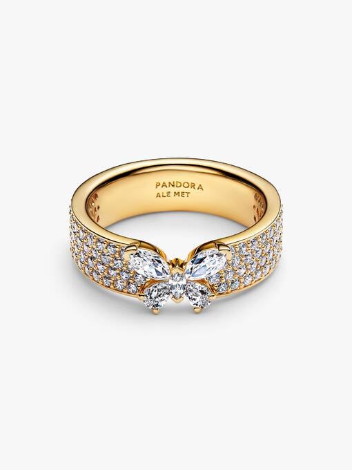 Sparkling Butterfly Bold Ring - Image 2
