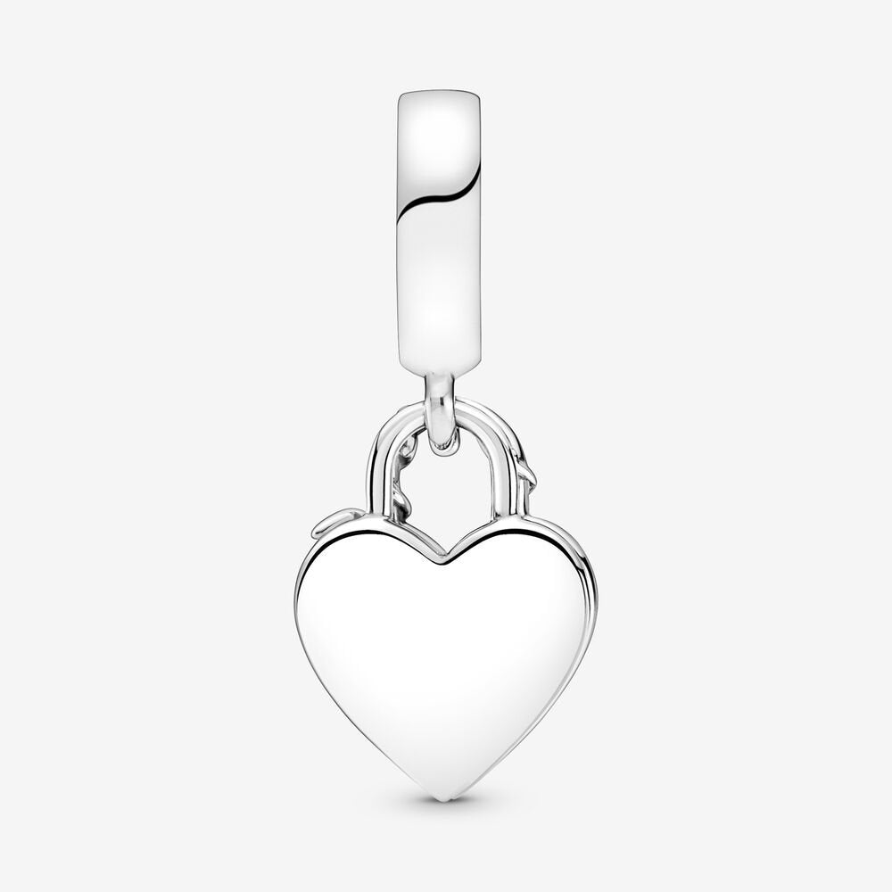 Rose Heart Padlock Dangle Charm - Image 2