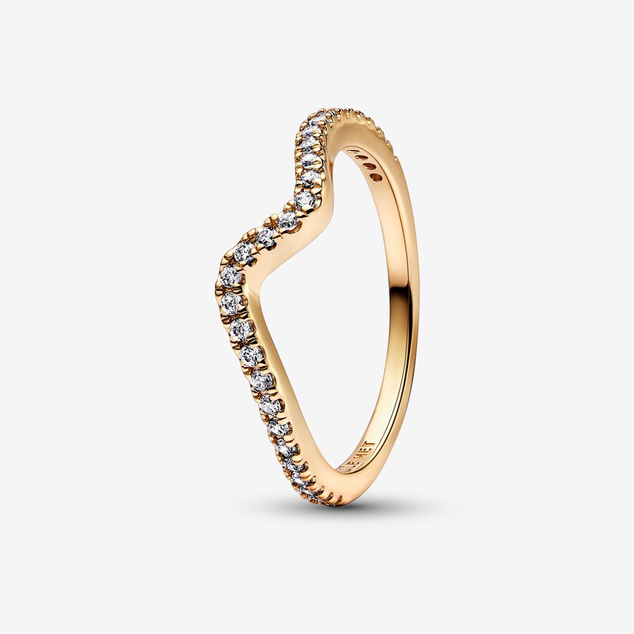 Sparkling Eternity and Wave Ring Set - Image 3