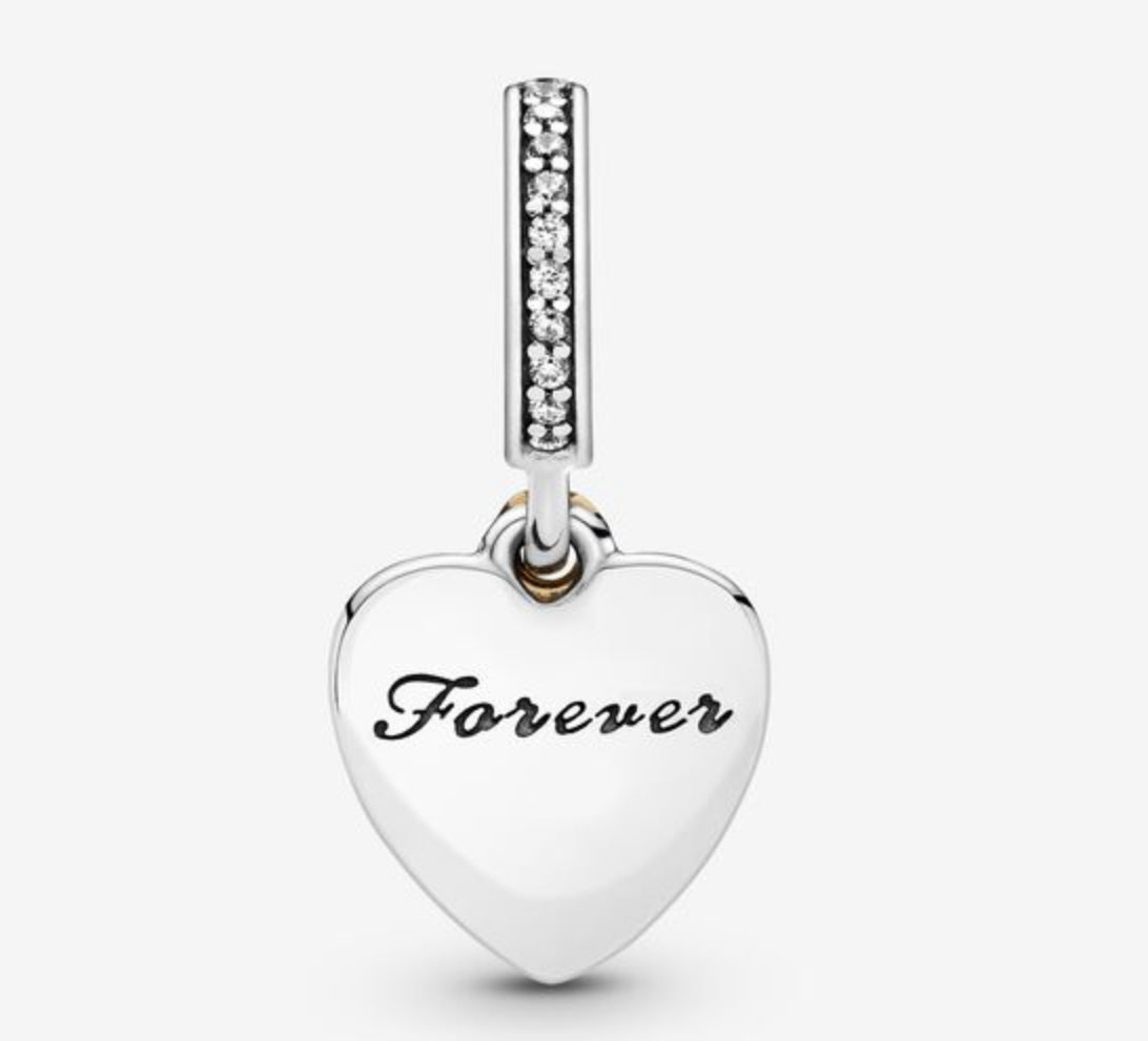 I Love You Forever Heart Dangle Charm - Image 2