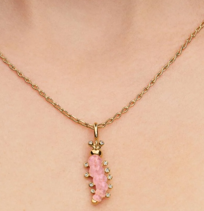 Pink Caterpillar Charm - Image 4