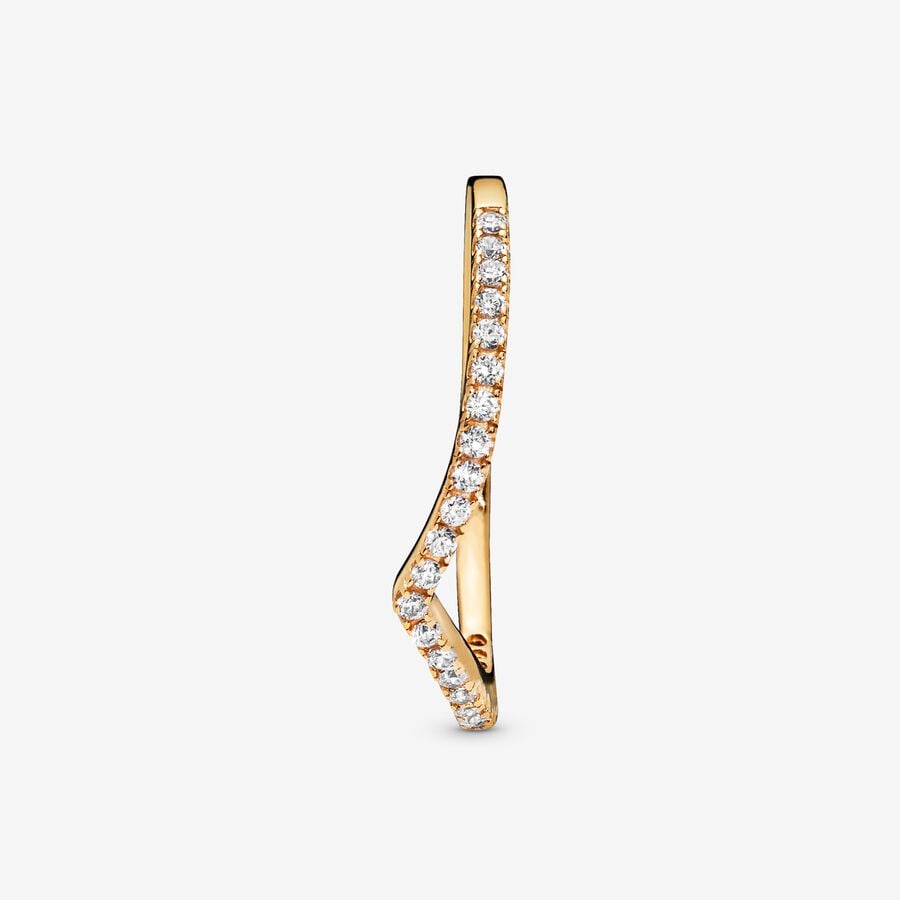 Sparkling Wishbone Ring - Image 2