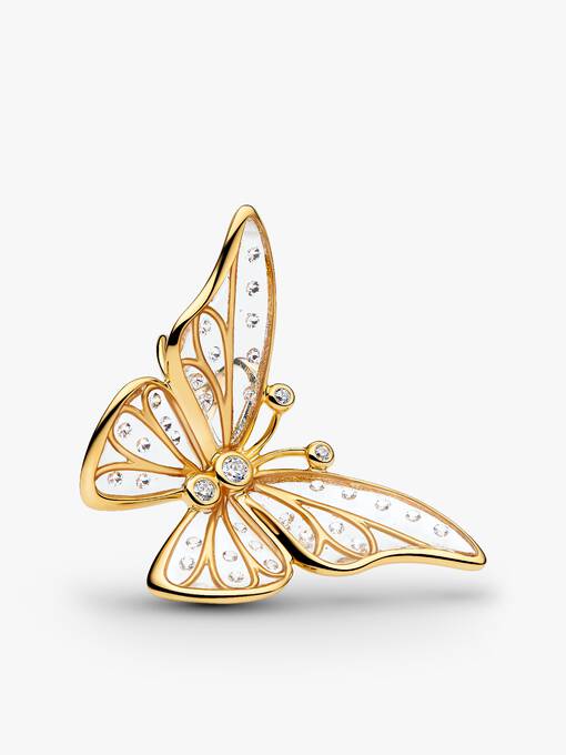 Mixed metal Butterfly Charm Necklace Set - Image 3