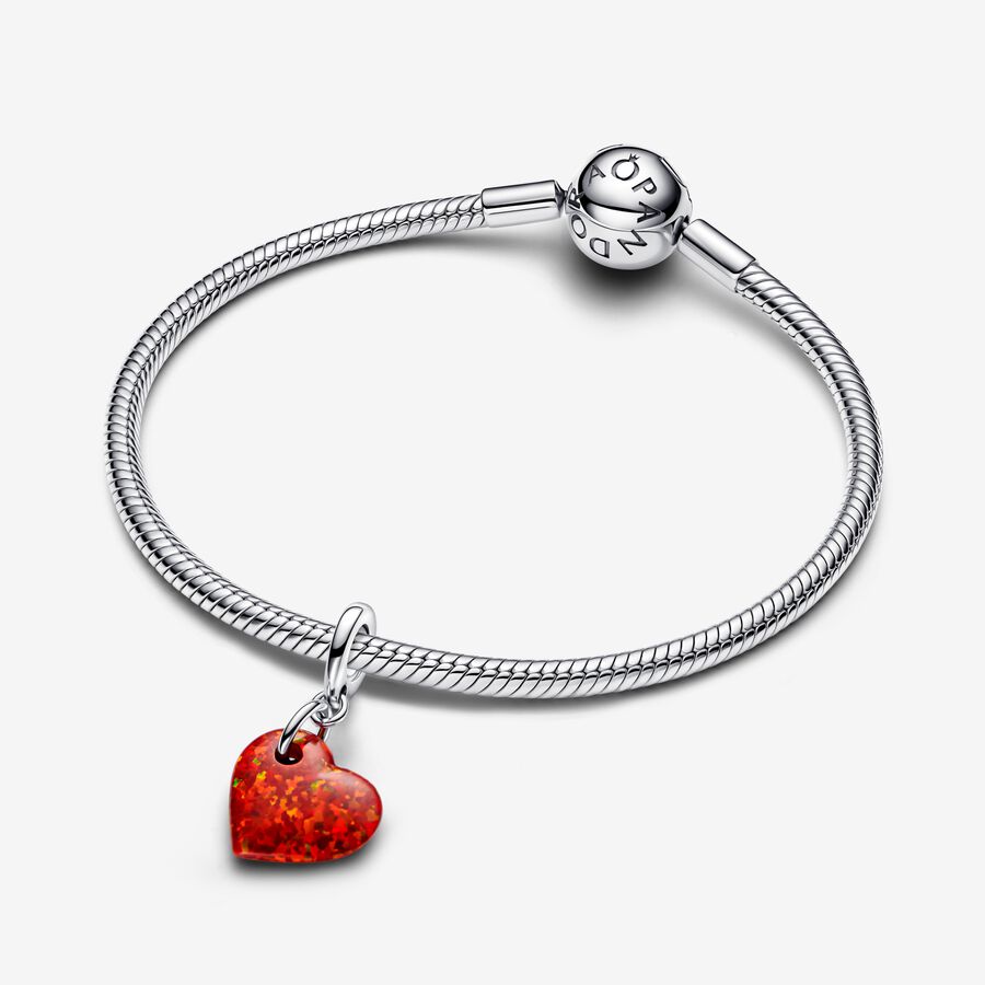Opalescent Rood Hart Hangende Bedel - Image 3