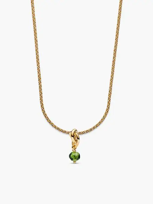 14k Gold Plated August Birthstone Necklace Set