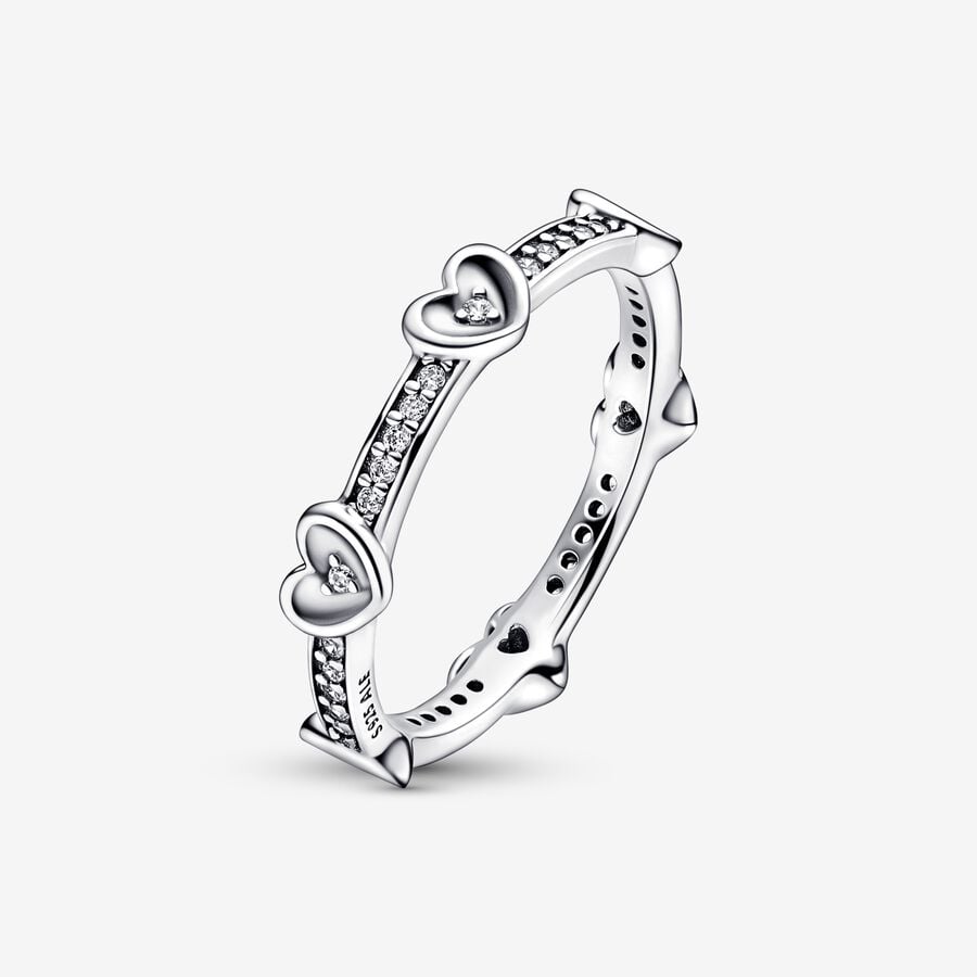 Radiant Sparkling Hearts Ring - Image 2