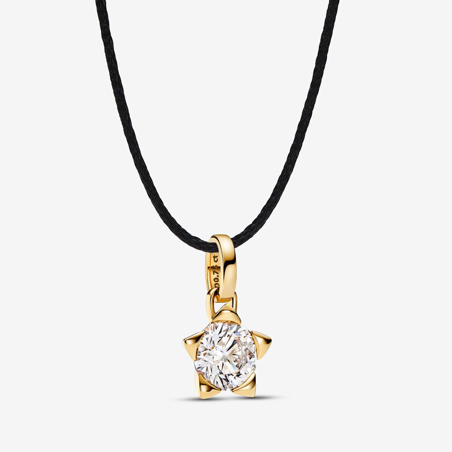 Lab-grown Diamond Star Pendant 0.75 carat tw 14k Gold - Image 4