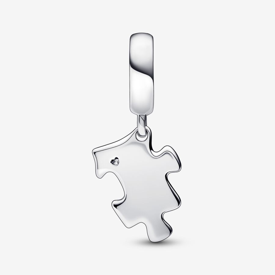Sparkling Puzzle Piece Dangle Charm - Image 2