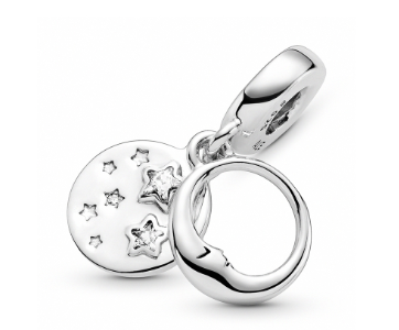 Sleeping Moon and Stars Dangle Charm - Image 2