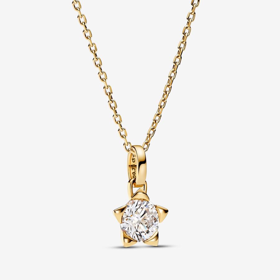 Lab-grown Diamond Star Pendant 0.75 carat tw 14k Gold - Image 3