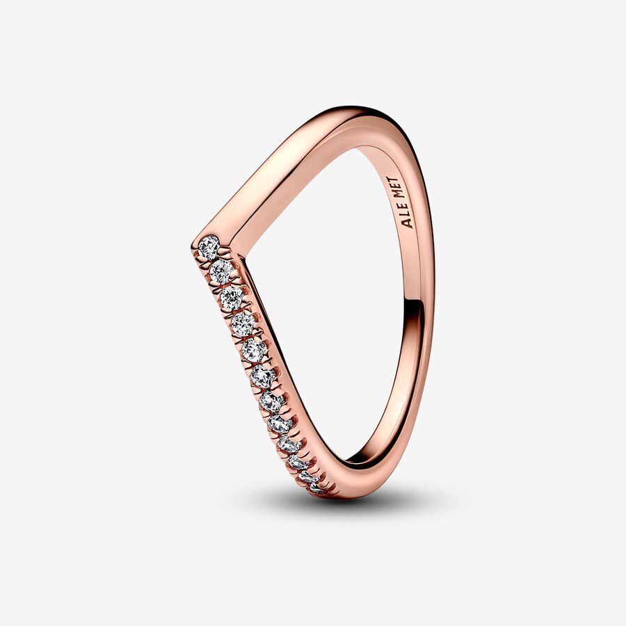Timeless Wish Half Sparkling Ring Rose gold plated - Image 2