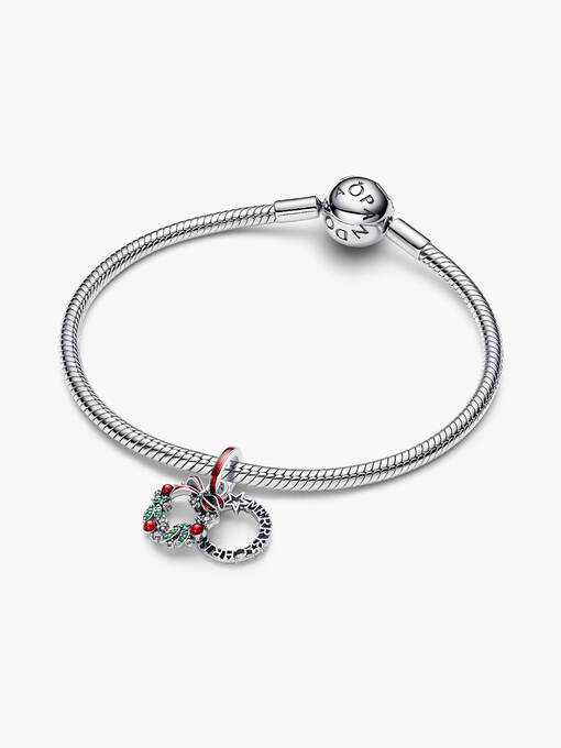 Holiday Wreath Double Dangle Charm - Image 3