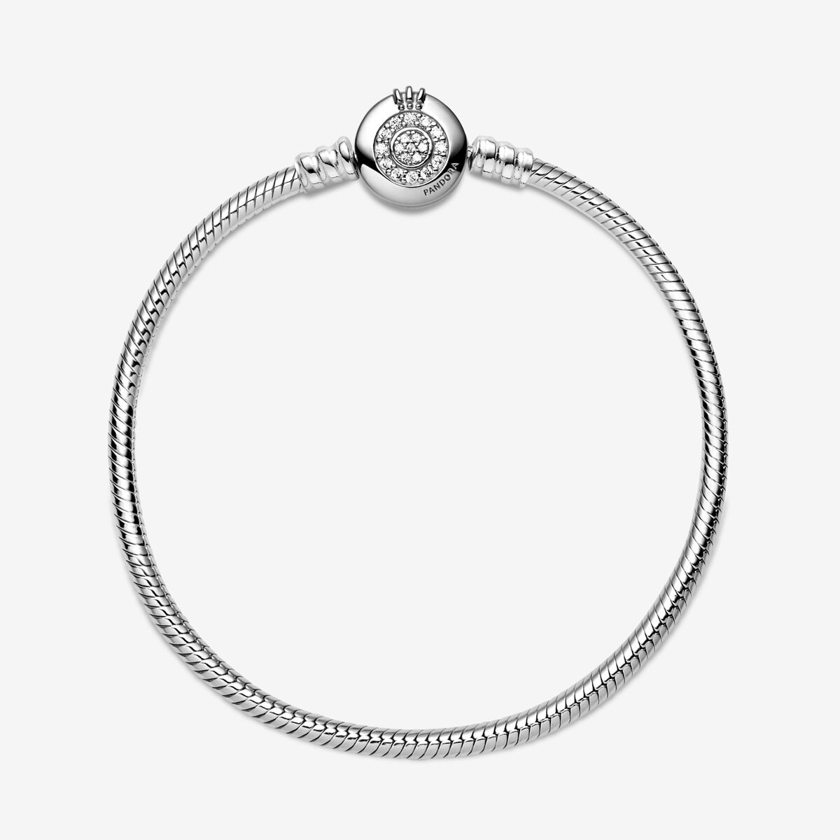 Sterling Silver with Crown O Clasp Bracelet - Image 3