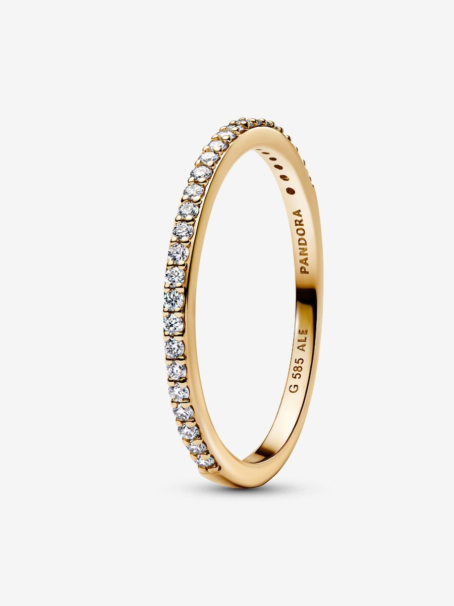 Era 14k Gold Lab-grown Diamond Half Eternity Pavé Band Ring