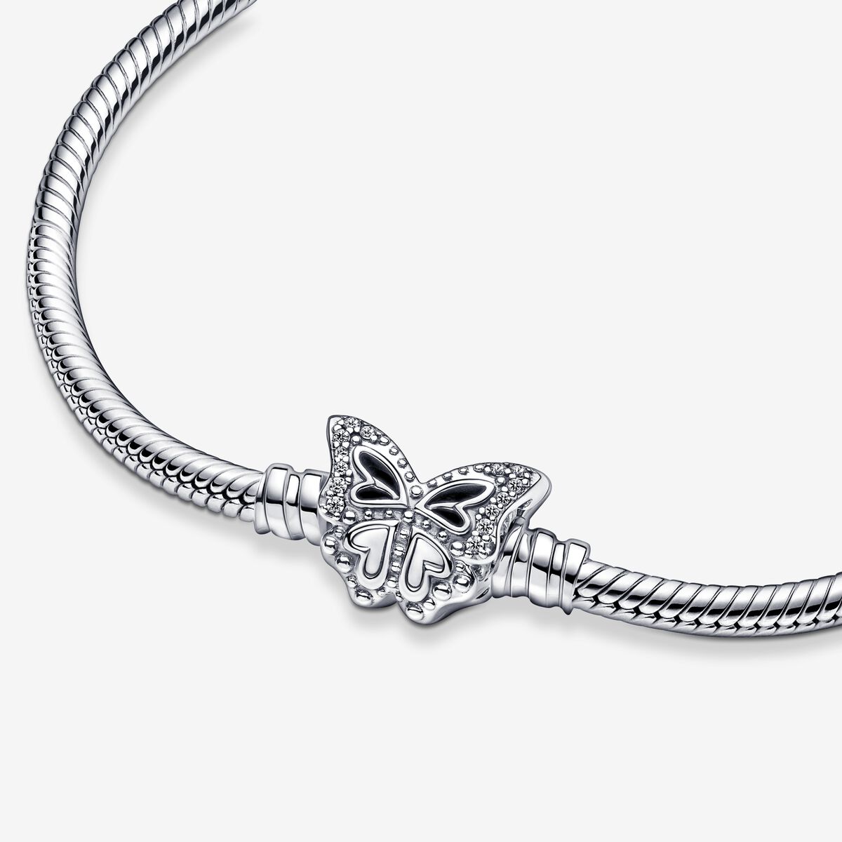 Butterfly Clasp Snake Chain Bracelet - Image 4