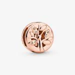Rose Sparkling Family Tree Clip Charm