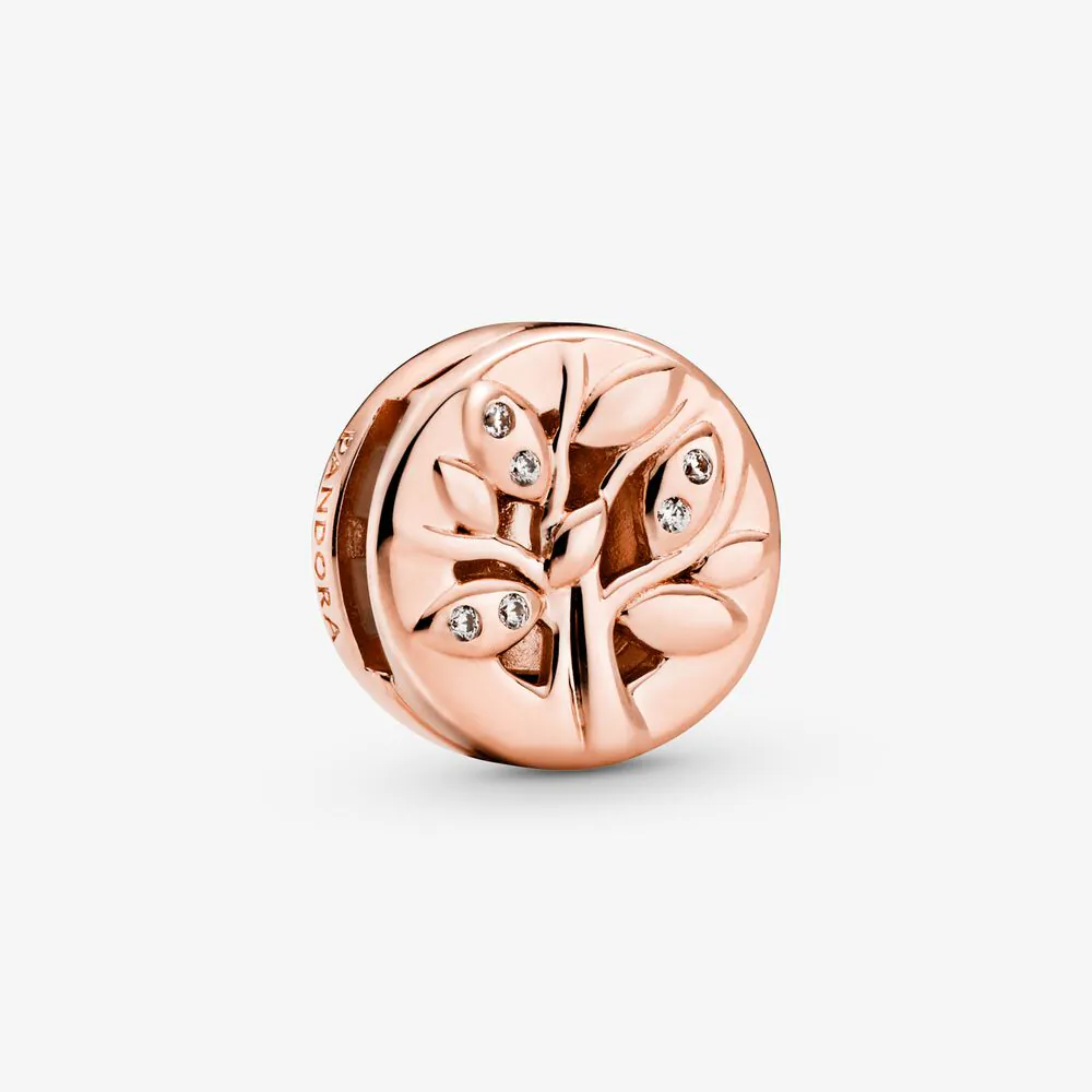 Rose Sparkling Family Tree Clip Charm