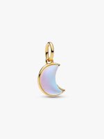 Sparkling Crescent Moon Dangle Charm