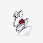 Elevated Heart Ring Set