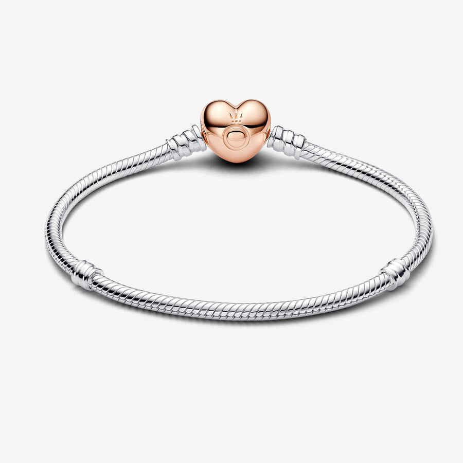Sterling Silver Rose Heart Clasp - Image 2