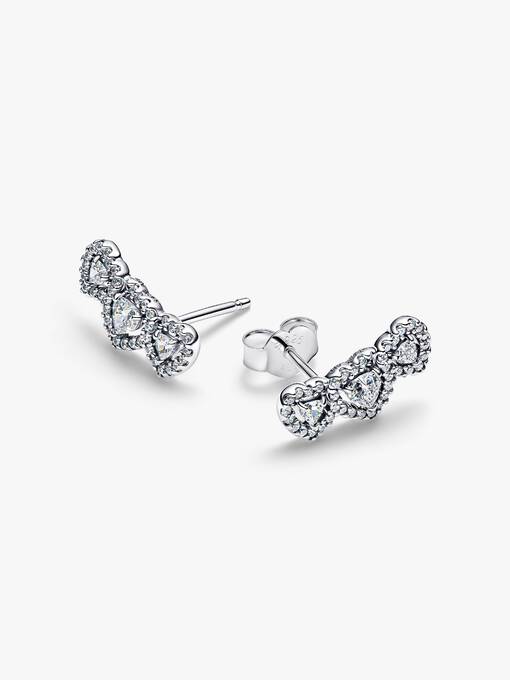Halo Heart Trilogy Stud Earrings - Image 2