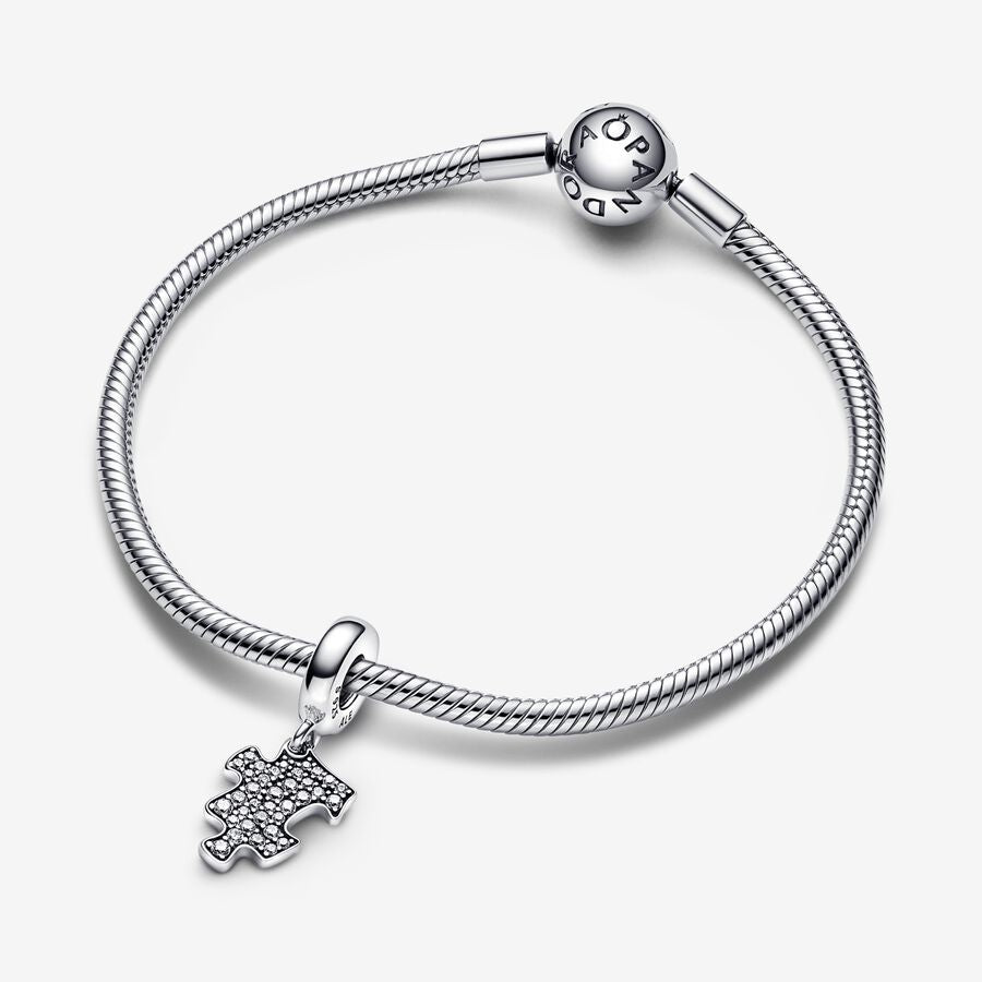 Sparkling Puzzle Piece Dangle Charm - Image 3