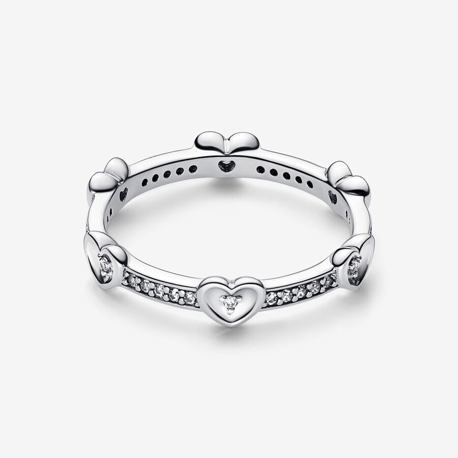 Radiant Sparkling Hearts Ring - Image 3