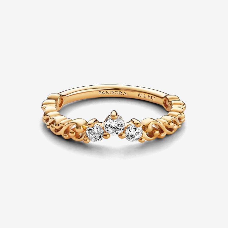 Regal Swirl Tiara Ring gold plated - Image 2