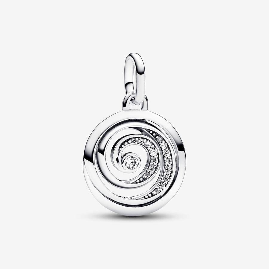 Gratitude Spiral Medallion Charm