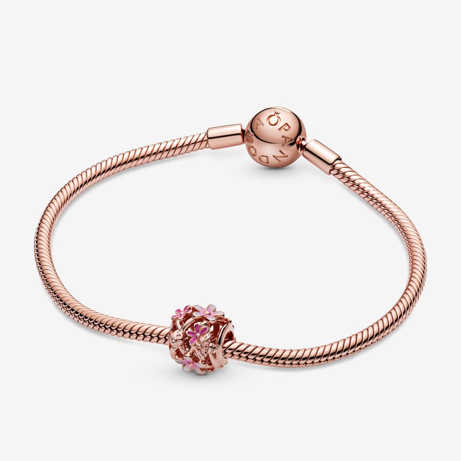 Openwork Pink Flower Charm - Image 4