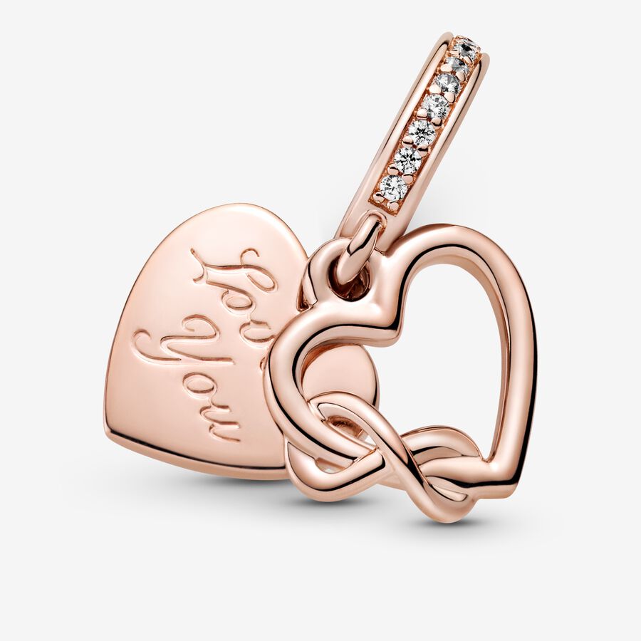 Love You Infinity Heart Dangle Charm - Image 3