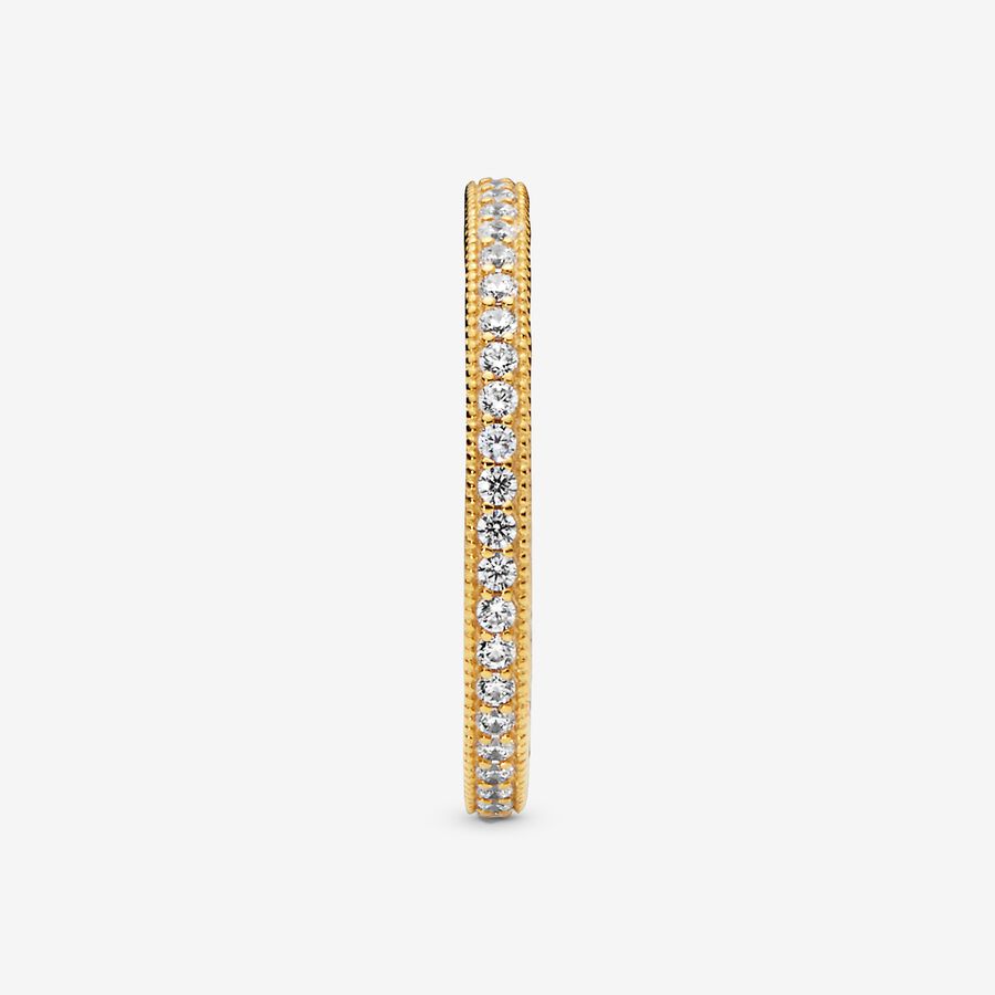 Sparkle & Hearts Ring Gold plated - Image 2