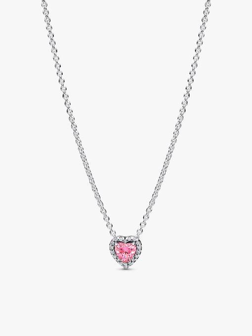 Pink Elevated Hearts Necklace Layering Set - Image 3