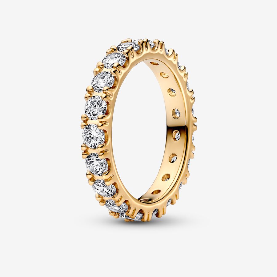Sparkling Eternity and Wave Ring Set - Image 2