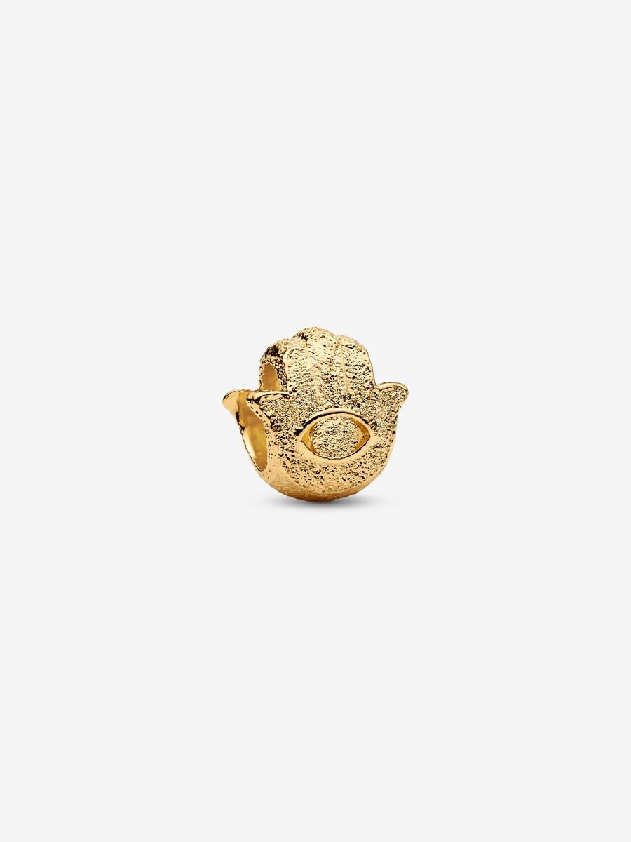 Textured Hamsa Hand Mini Charm