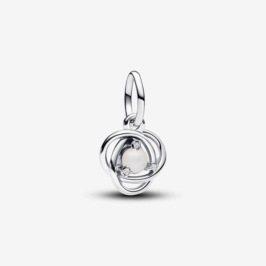 June Freshwater Cultured Pearl Eternity Circle Dangle Charm
