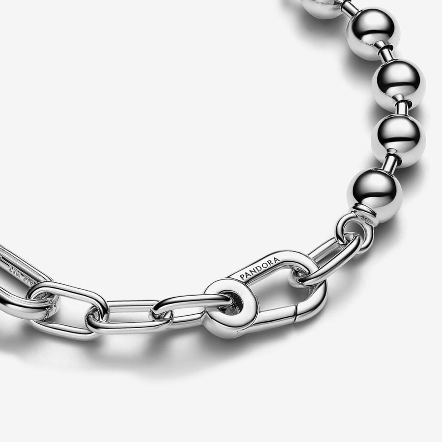 ME Metal Bead & Link Chain Bracelet - Image 2