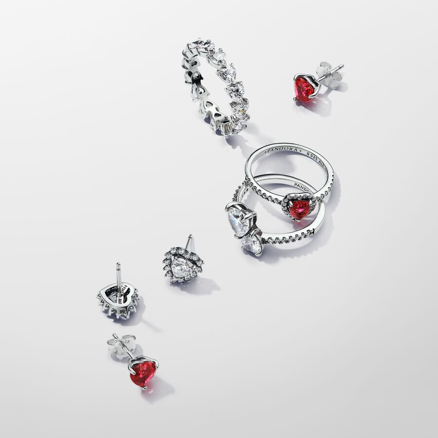 Row of Hearts Eternity Ring - Image 3