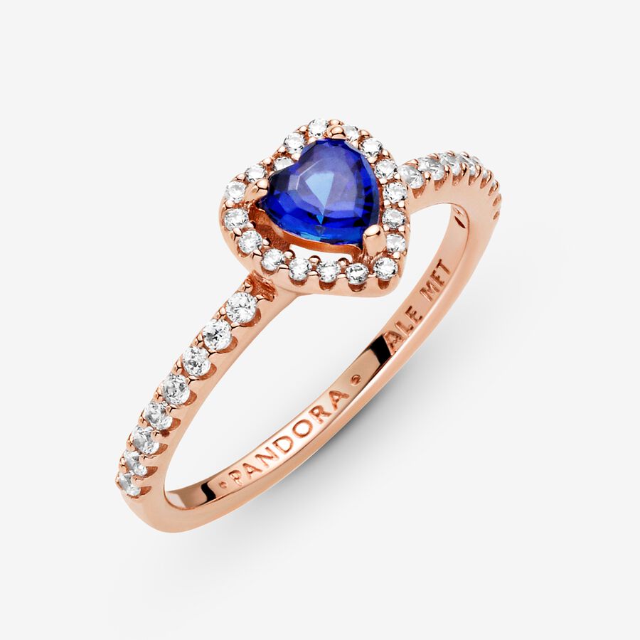 Sparkling Elevated Heart Ring - Image 6