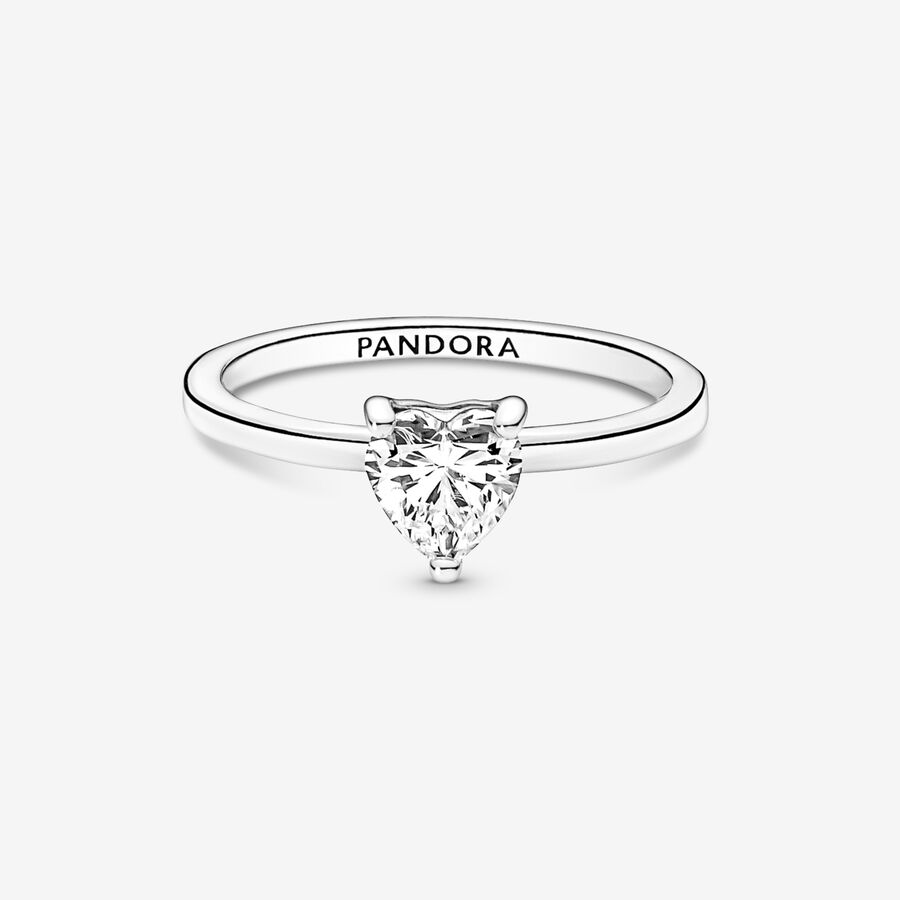 Sparkling Heart Solitaire Ring - Image 3