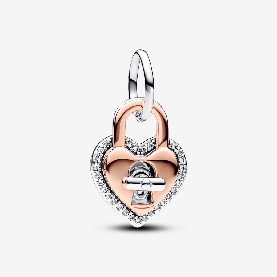 Heart and Padlock Charm Trio - Image 3