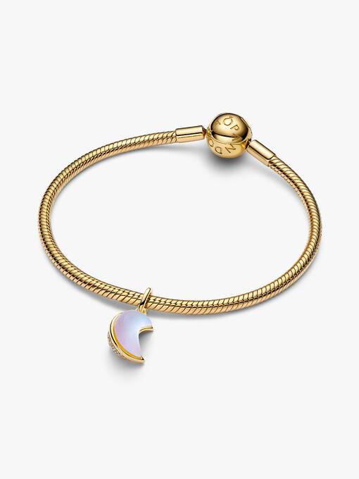 Sparkling Crescent Moon Dangle Charm - Image 3