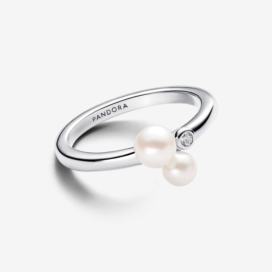Duo Treated Freshwater Cultured Pearls Ring - Image 2